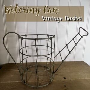 Wire Watering Can Basket